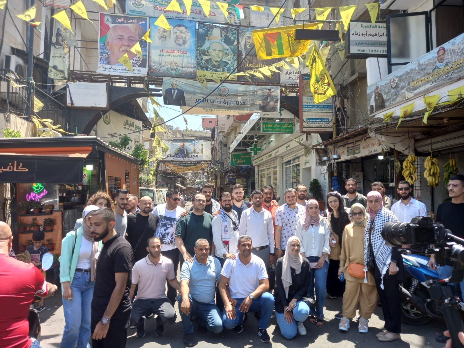 ضيوف المؤتمر الوطني لشباب فلسطين يزورون مخيمات لبنان