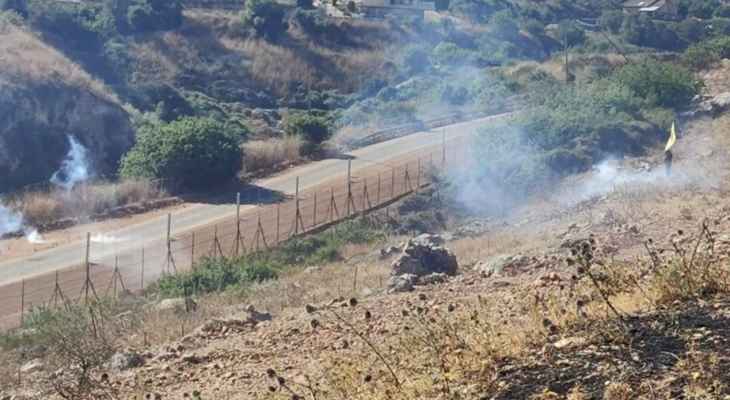 إصابة برلماني وصحفيين بقنابل غاز الاحتلال على الحدود مع لبنان