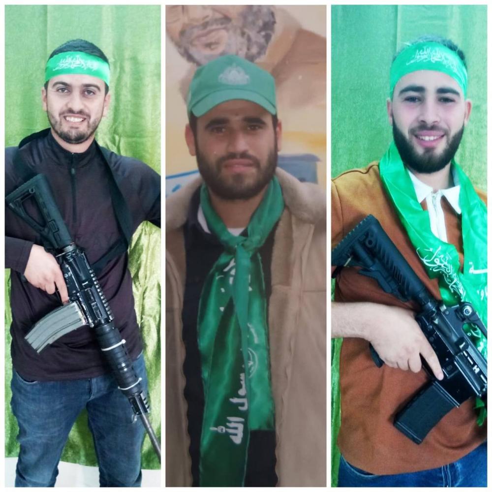 حماس تزف شهداء القسام الثلاثة في الاشتباك مع الاحتلال بنابلس