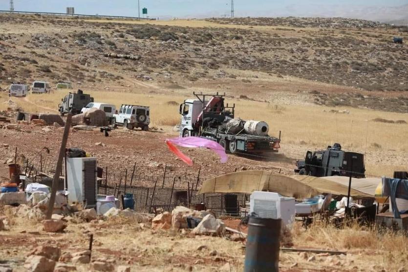 الاحتلال يجبر 6 عائلات بدوية على الرحيل عن تجمع القبون برام الله