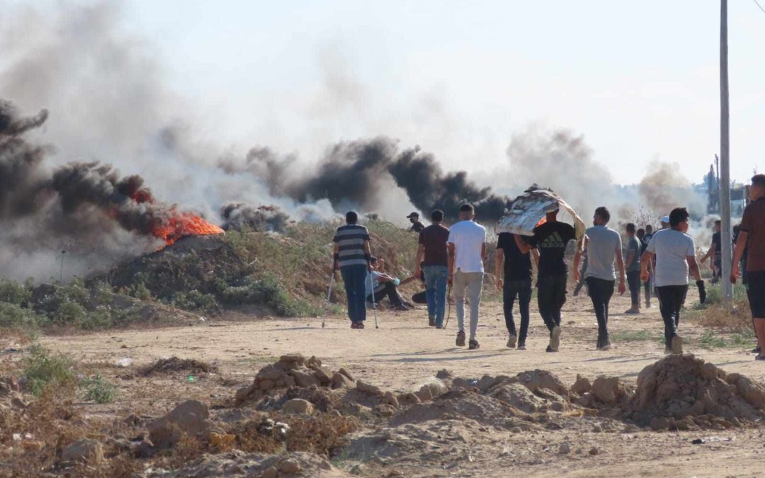 28 إصابة بقمع الاحتلال مظاهرات نصرة للأقصى على تخوم غزة