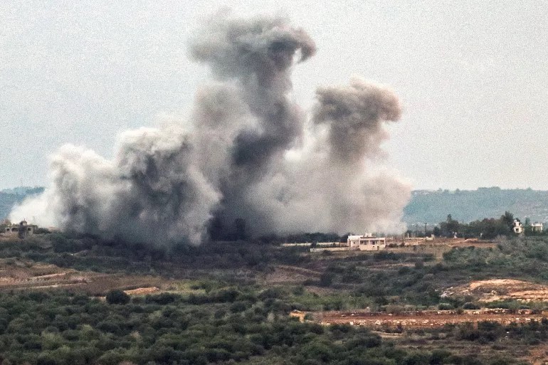 حزب الله يقصف موقعًا وتجمعات للاحتلال من جنوب لبنان