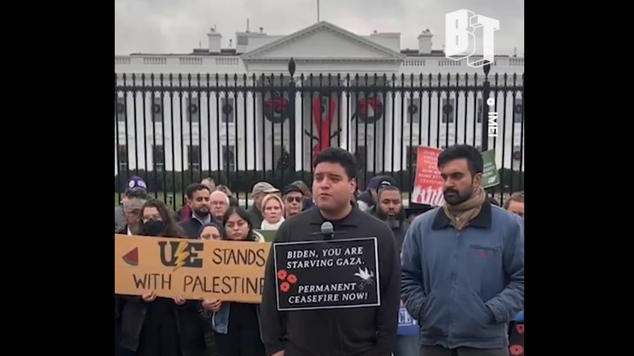 أكبر نقابة في أمريكا تتظاهر أمام البيت الأبيض للمطالبة بوقف دائم لإطلاق النار في غزة (شاهد)