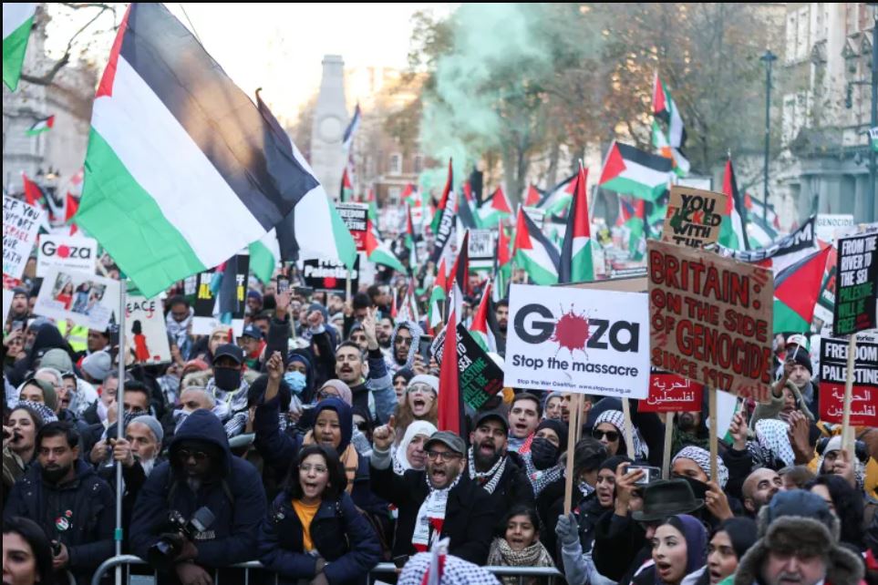 تحالف فلسطيني في بريطانيا: أكثر من 100 مدينة حول العالم تشارك بمسيرات تضامنية مع غزة
