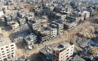 صور لمسيّرة إسرائيلية تكشف جرائم الاحتلال من تدمير وقنص وانتشار للجثث شمالي غزة