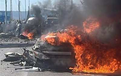 شهيد ومصابون بقصف مسيّرة إسرائيلية سيارة جنوب لبنان
