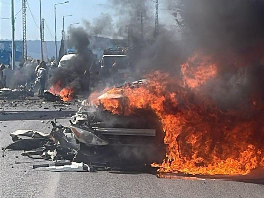 شهيد ومصابون بقصف مسيّرة إسرائيلية سيارة جنوب لبنان