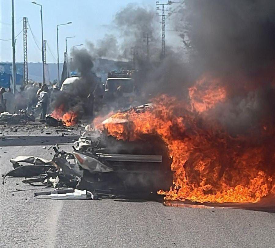 قصف سيارة في لبنان