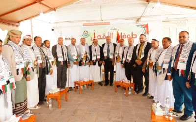 اللجنة العليا لنصرة الأقصى والقضية الفلسطينية تزور مكتب حماس بصنعاء