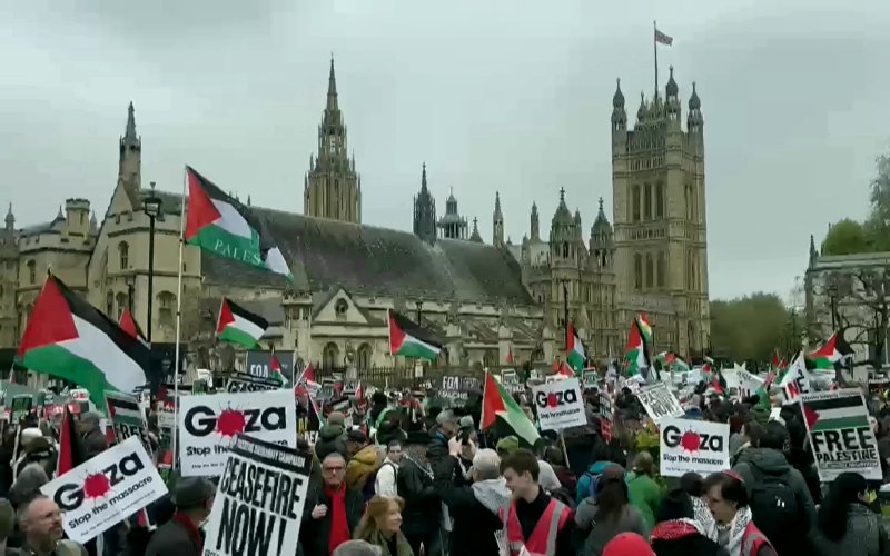 مظاهرات داعمة لفلسطين في لندن