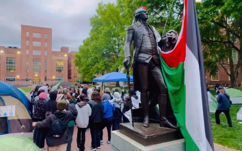 احتجاجات طلابية داعمة لفلسطين في جامعة واشنطن