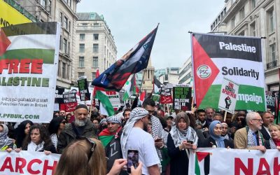 ربع مليون مشارك في تظاهرة بلندن للمطالبة بوقف الإبادة الجماعية بغزة