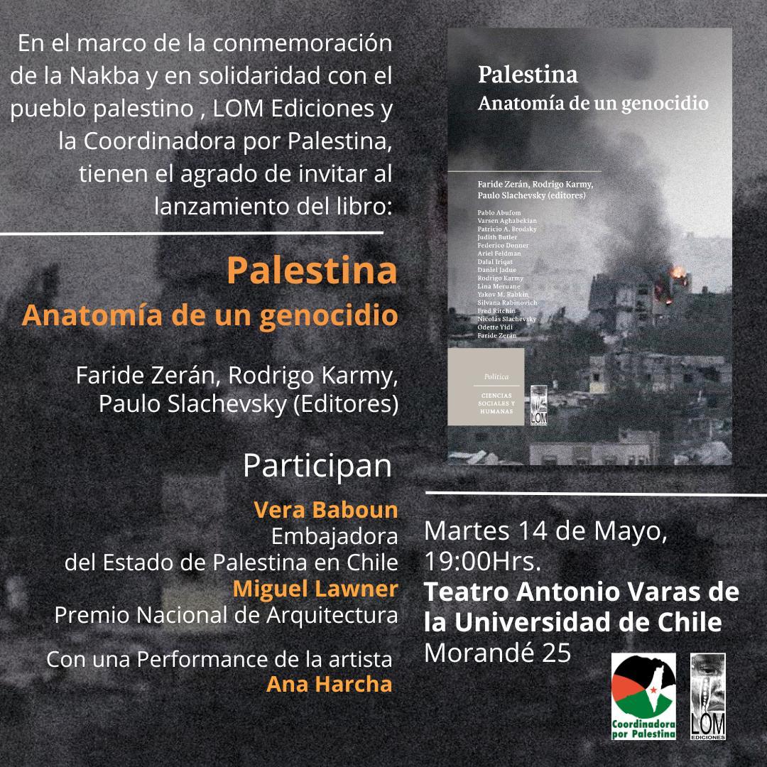  “فلسطين: تشريح الإبادة الجماعية” .. كتاب يصدر في تشيلي في ذكرى النكبة
