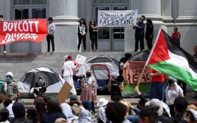 تواصل الاعتصامات لدعم فلسطين في جامعات غربية والشرطة الأميركية تعتقل 2400 طالب