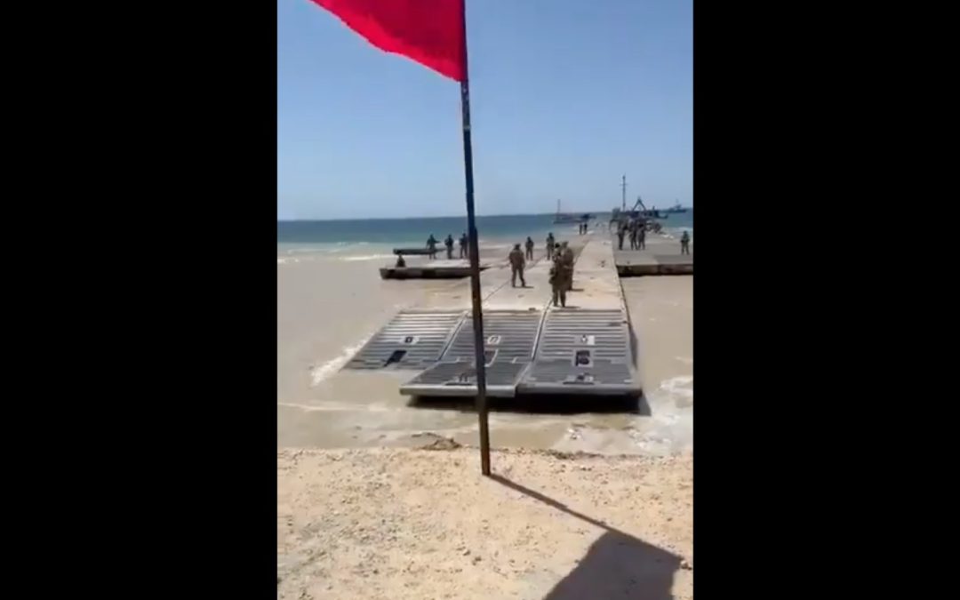 الجيش الأميركي يعيد إنشاء الرصيف البحري المؤقت على ساحل غزة