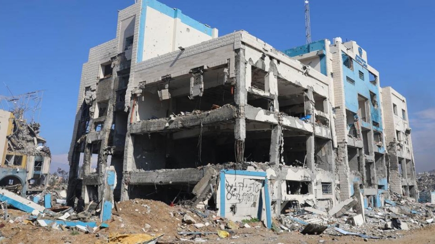مدرسة مدمرة في غزة