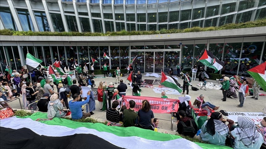 مناصرو فلسطين بسويسرا يطالبون بمنع الاحتلال من أولمبياد باريس