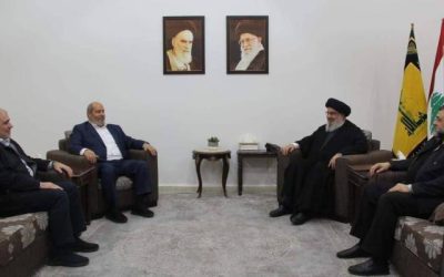 وفد من حماس يلتقي الأمين العام لحزب الله اللبناني