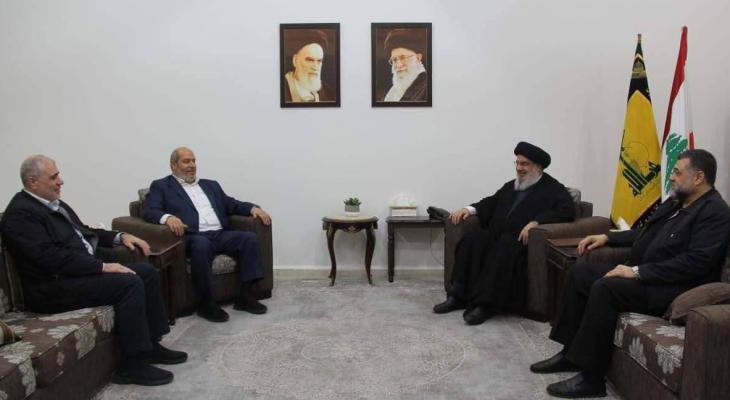 وفد من حماس يلتقي الأمين العام لحزب الله اللبناني