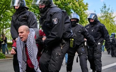 الشرطة الألمانية تعتدي على مظاهرة تضامنية مع غزة