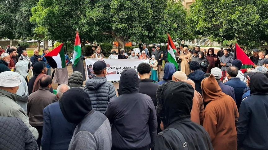 مسيرة تضامنية بالدار البيضاء المغربية دعما لغزة