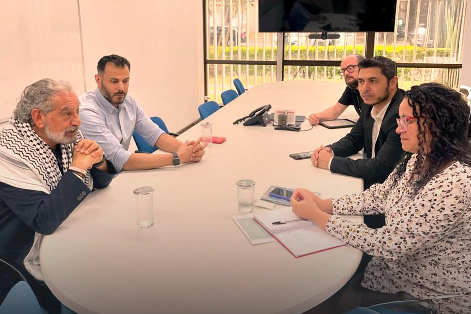 المنتدى اللاتيني الفلسطيني يجري عدة لقاءات مع المستشار الأول للرئيس البرازيلي والأمانة العامة للرئاسة