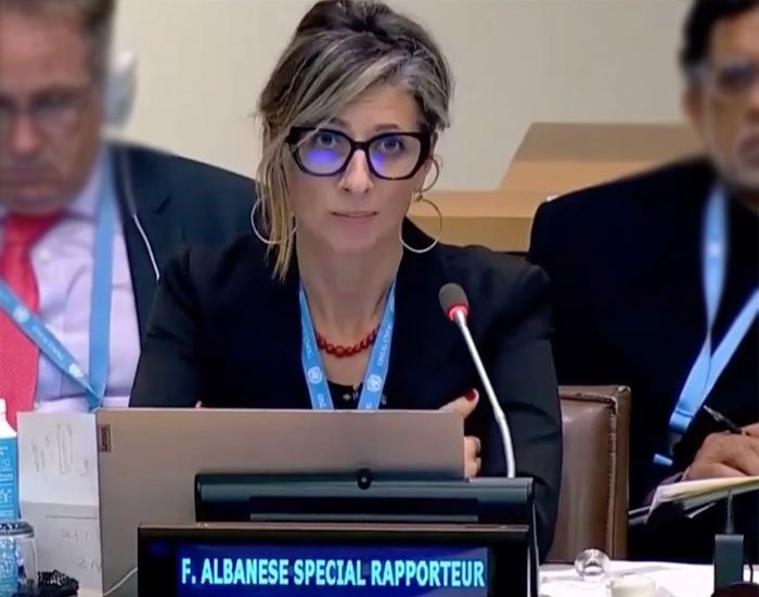 مقررة أممية تطالب العالم بفرض عقوبات على دولة الاحتلال