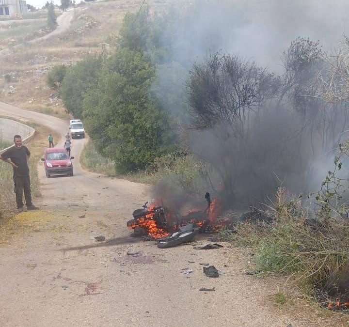 شهيد بقصف مسيّرة إسرائيليّة دراجة نارية في جنوب لبنان