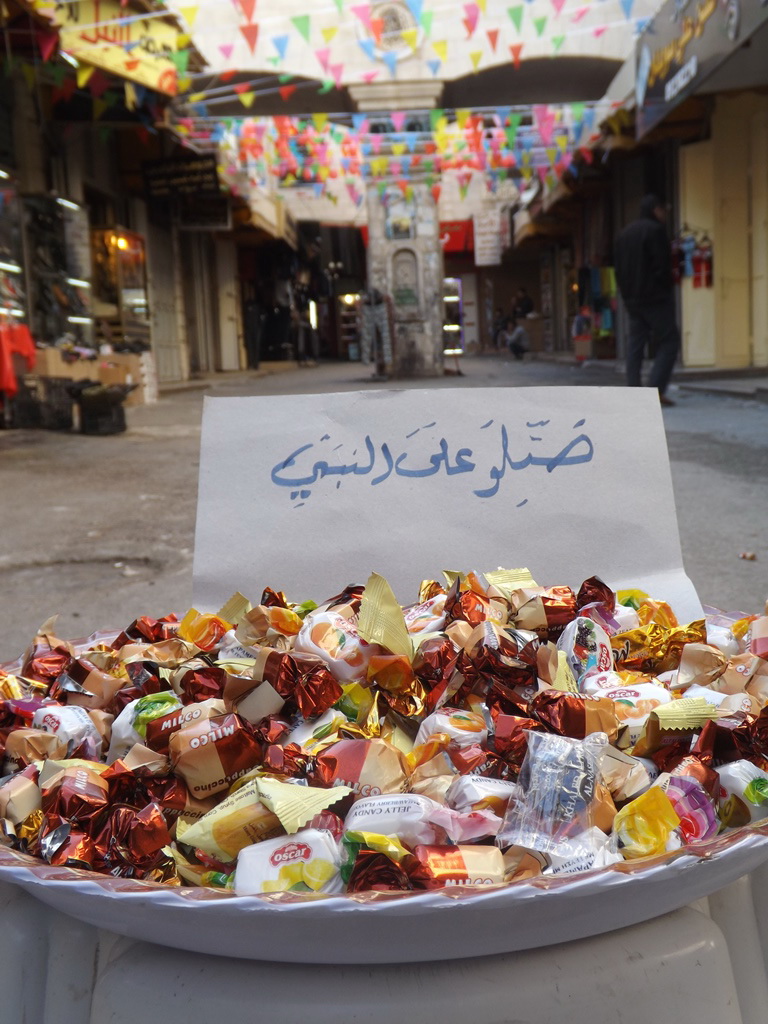 صور لمظاهر الاحتفال بالمولد النبوي الشريف في مدينة نابلس