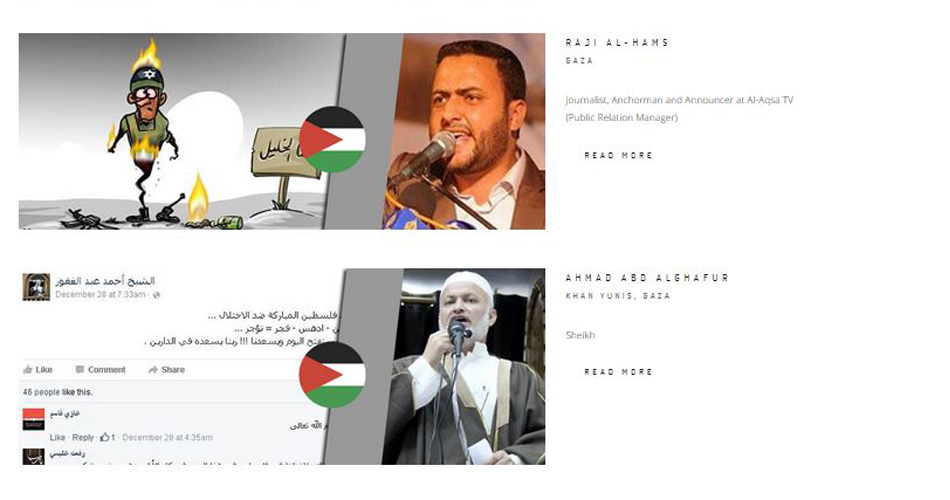موقع أوروبي يحرض على صحفيين ومدوّنين فلسطينيين