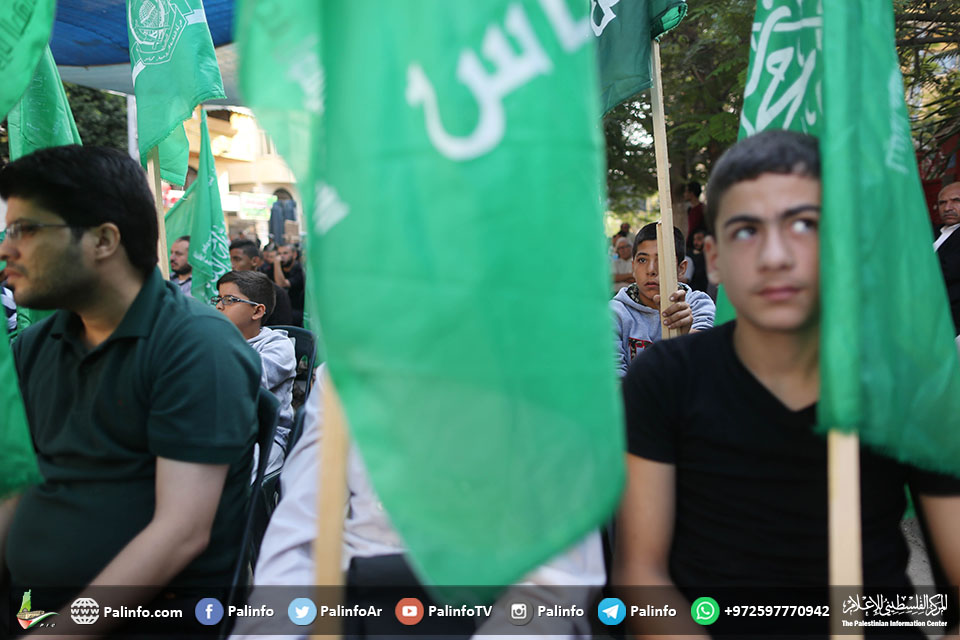 مهرجان إحياء ذكرى اغتيال الجعبري أمام مقر الصليب الأحمر بغزة