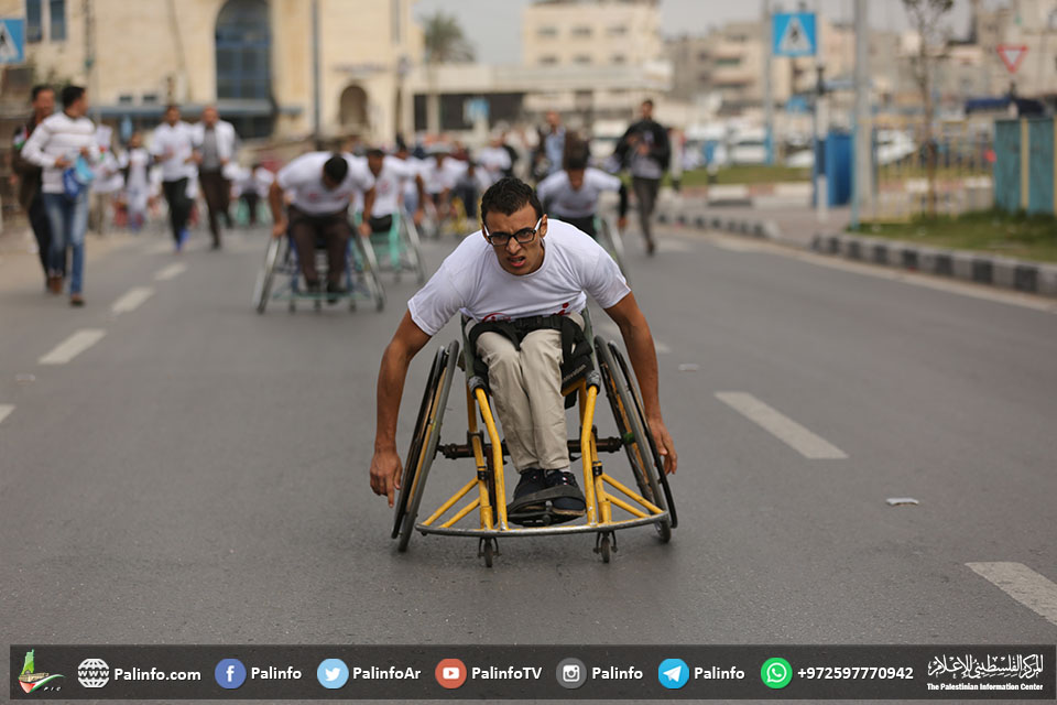 جمعية السلامة الخيرية بغزة تنظم ماراثونا رياضيا للجرحى