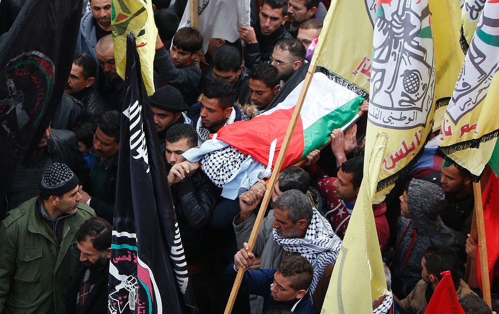تشييع 7 من شهداء انتفاضة القدس في الضفة الغربية