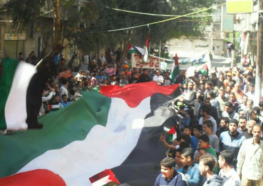 مخيم اليرموك يحيى ذكرى يوم الأرض