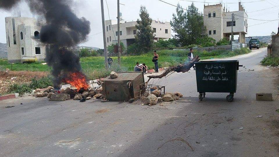 مواجهات مع الاحتلال على حاجز بيت فوريك شرق نابلس
