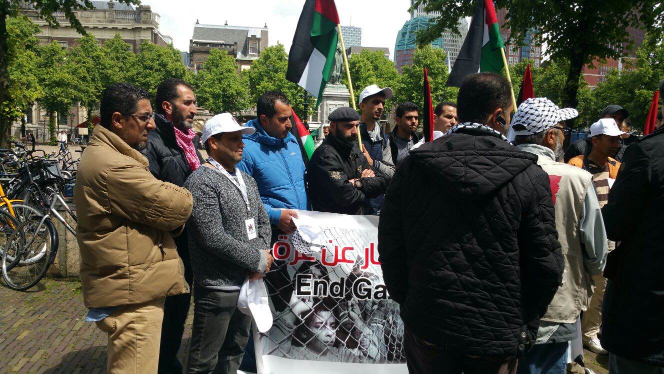 وقفة احتجاجية في هولندا على أوضاع اللاجئين الفلسطينيين