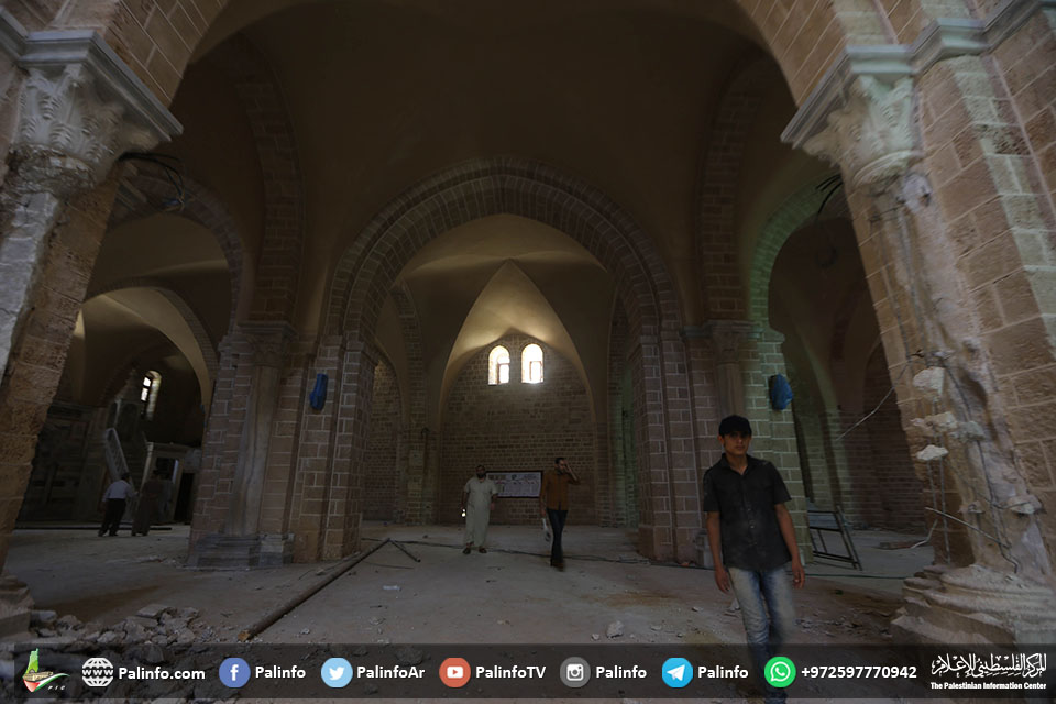 اعادة ترميم مسجد العمري بغزة