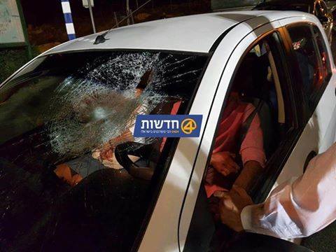 تضرر حافلة للاحتلال بعد رشقها بالحجارة قرب القدس