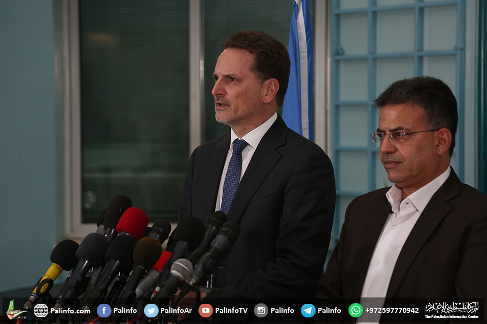 مفوض أونروا: مستعدون للتعاون مع الحكومة لتحسين معيشة سكان غزة