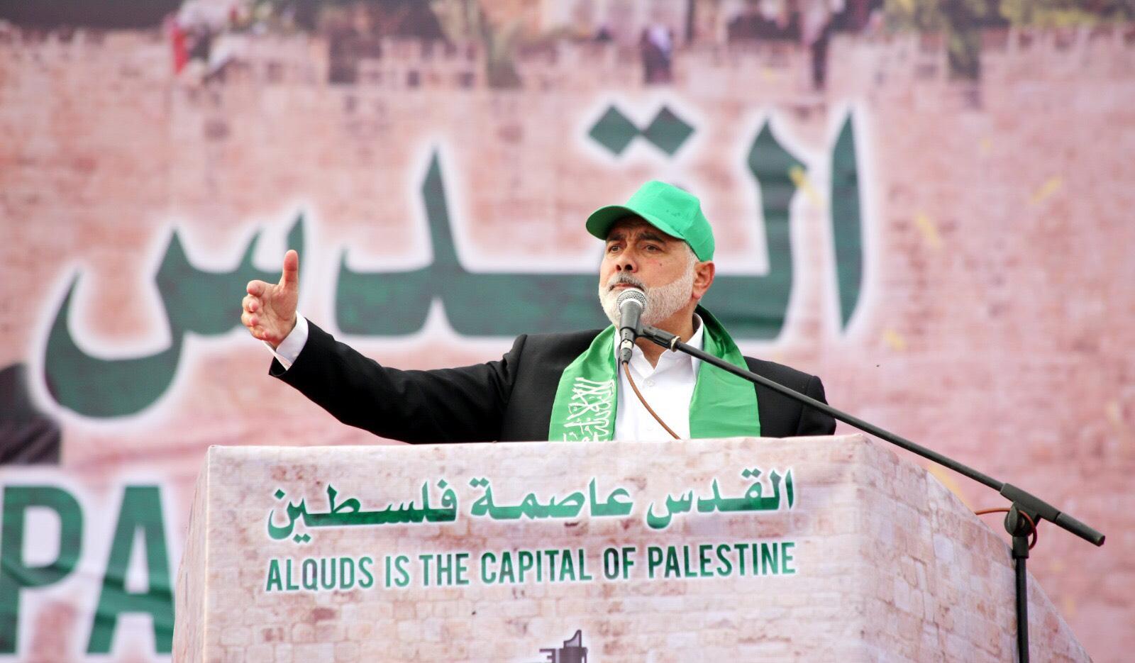 نص كلمة قائد حماس إسماعيل هنية في ذكرى الانطلاقة الثلاثين