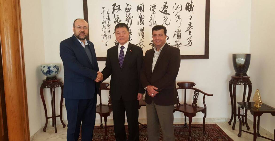 بركة يلتقي السفير الصيني في بيروت