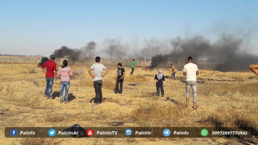 نذير الغضب .. تظاهرات في 5 نقاط تماس مع الاحتلال شرق القطاع