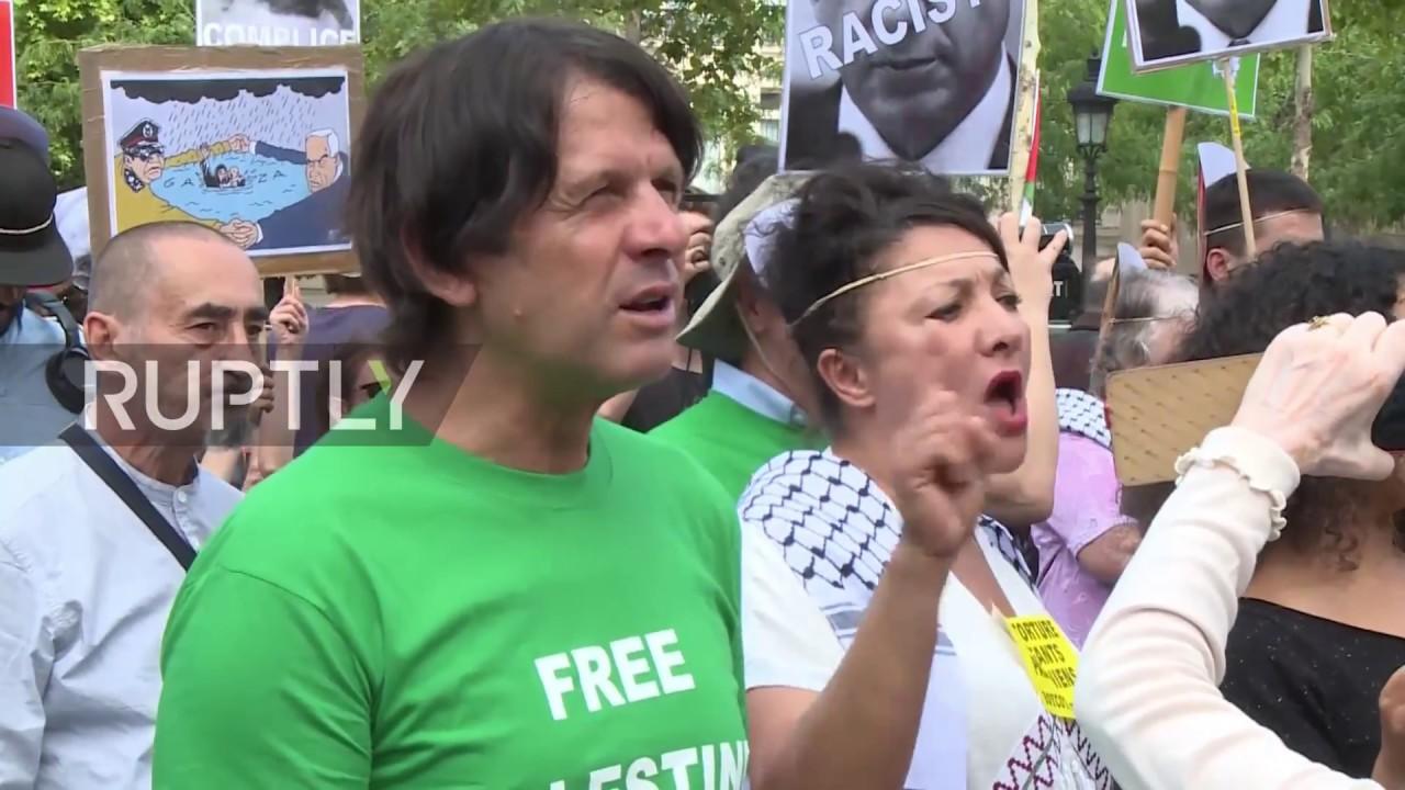 شاهد: مظاهرة مناهضة لنتنياهو في باريس عشية زيارته فرنسا