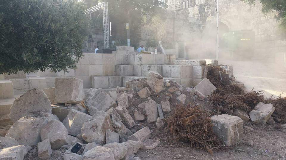 حفريات الاحتلال بالقدس تلحق أضرارًا بمبنى إسلامي أثرى