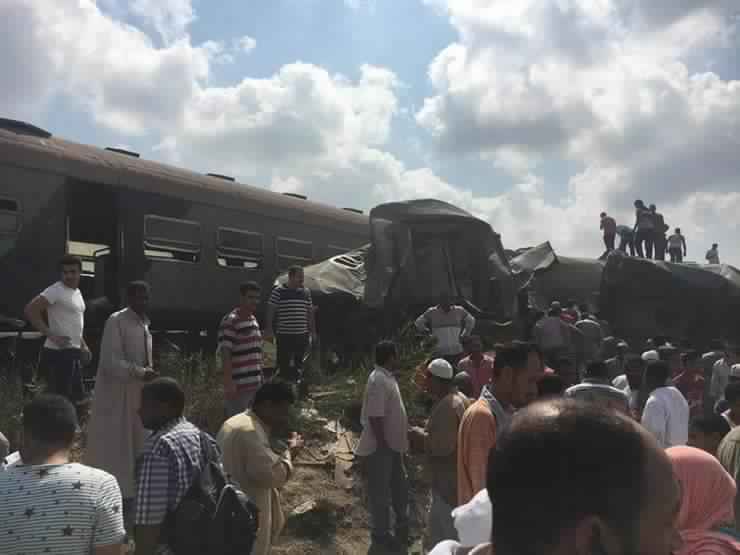 55 إصابة إثر انقلاب 3 عربات قطار شمالي مصر