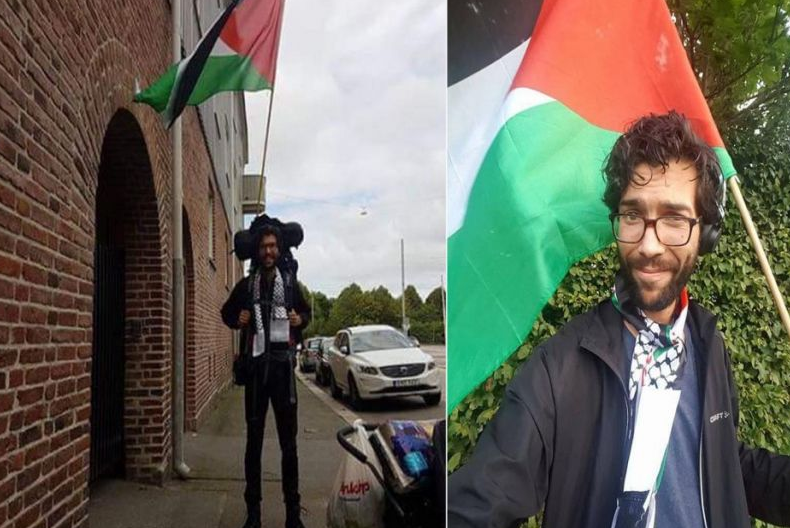 ناشط سويدي يخطو إلى فلسطين مشيًا على الأقدام