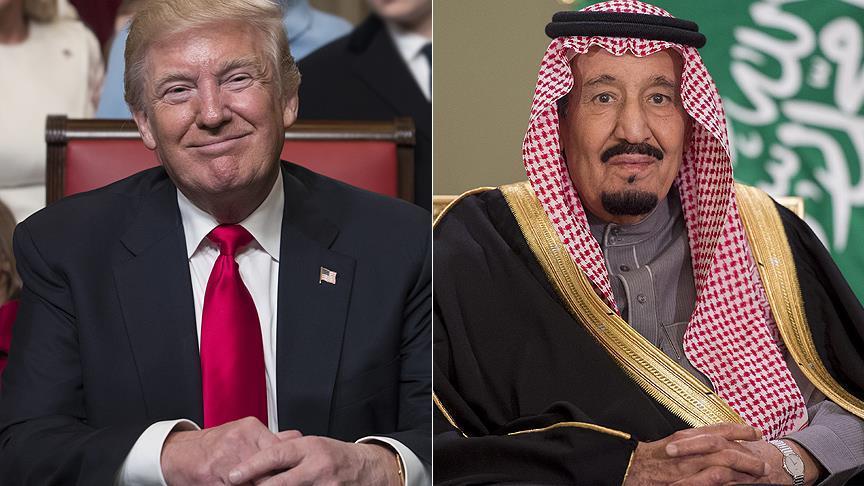 ‎ترامب يحث الملك سلمان على إيجاد حل دبلوماسي للأزمة مع قطر