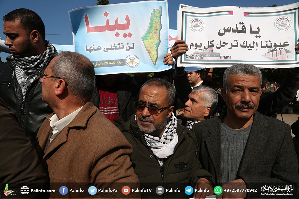 مسيرة بغزة في يوم التضامن مع فلسطينيو48