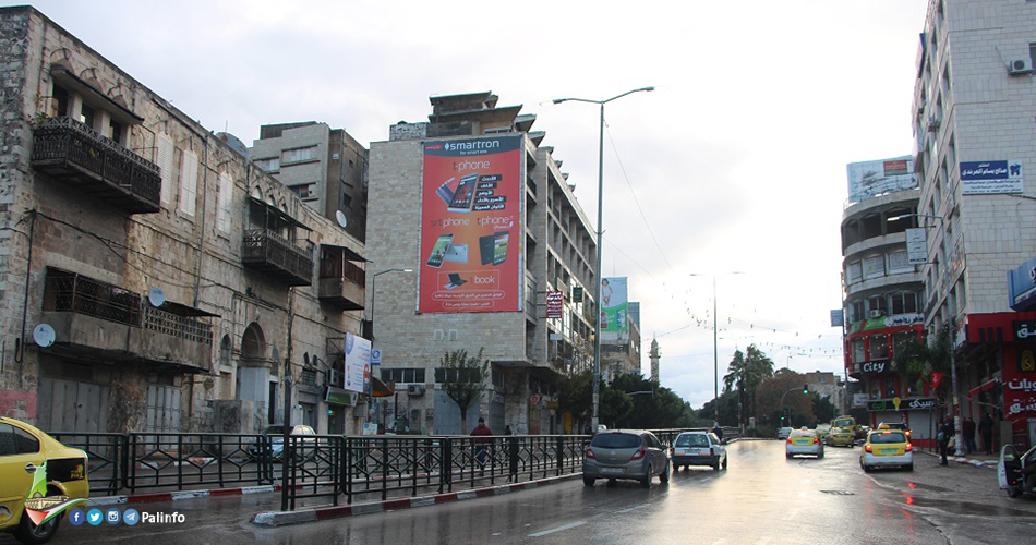 شوارع نابلس بعد المنخفض الجوي
