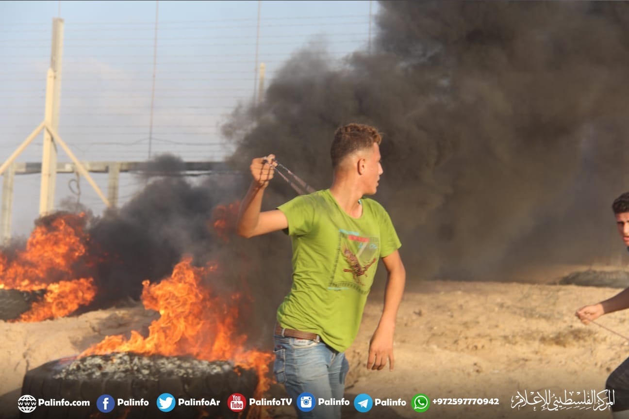 7 إصابات خلال مواجهات مع الاحتلال شرق دير البلح